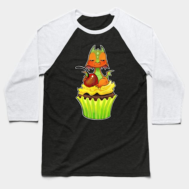 Cupcake dragon sour cherry Baseball T-Shirt by BiancaRomanStumpff